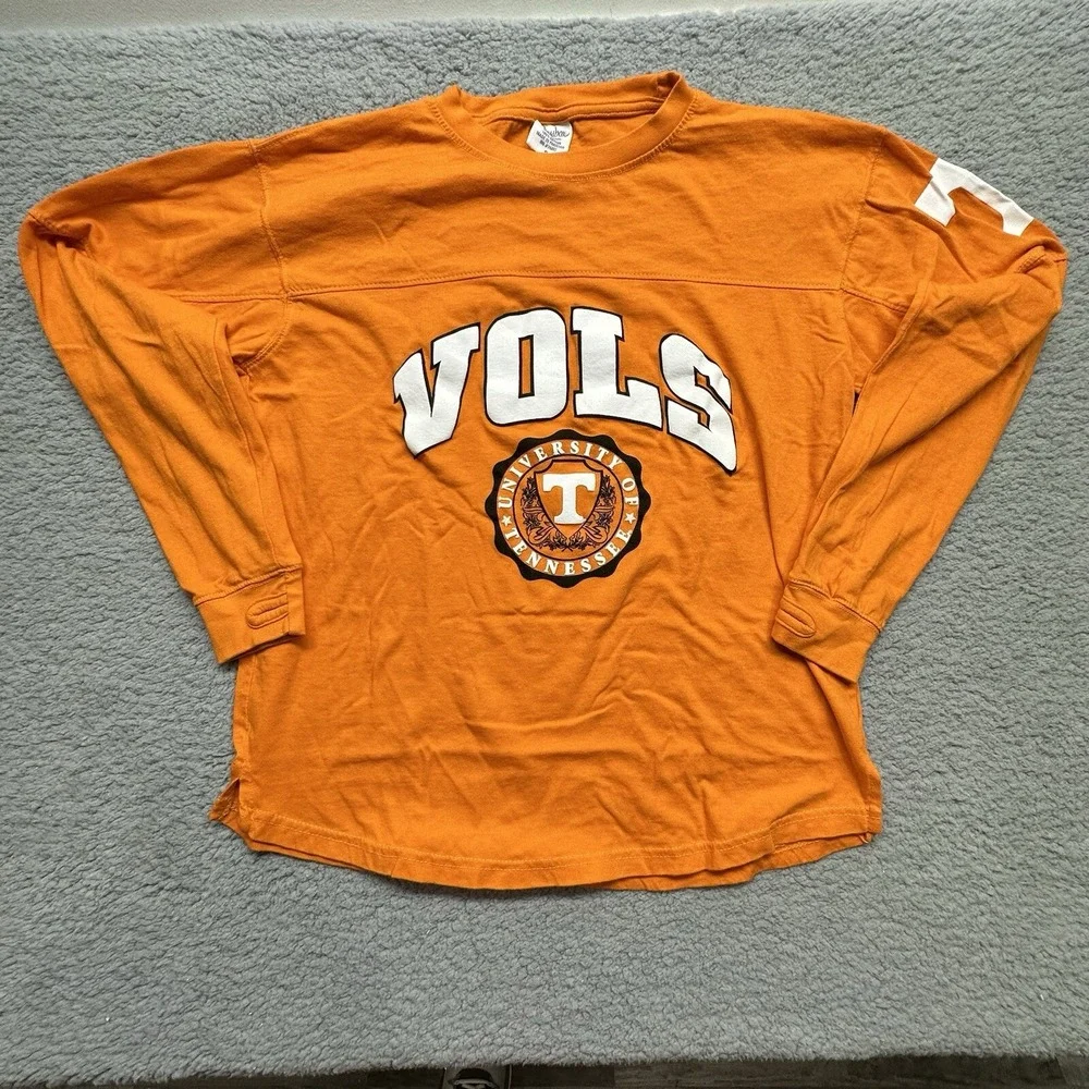 Pressbox Adult Small Orange Tennessee Volunteers Long Sleeve T Shirt Thumbholes